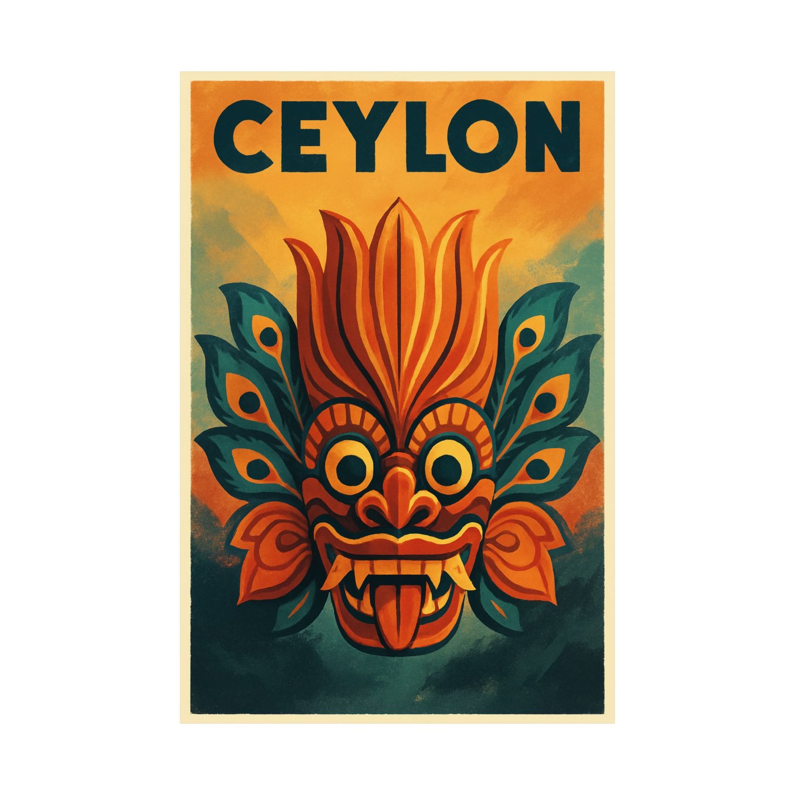Ceylon Raksha Mask Poster – Museum-Grade Matte Print - Image 13